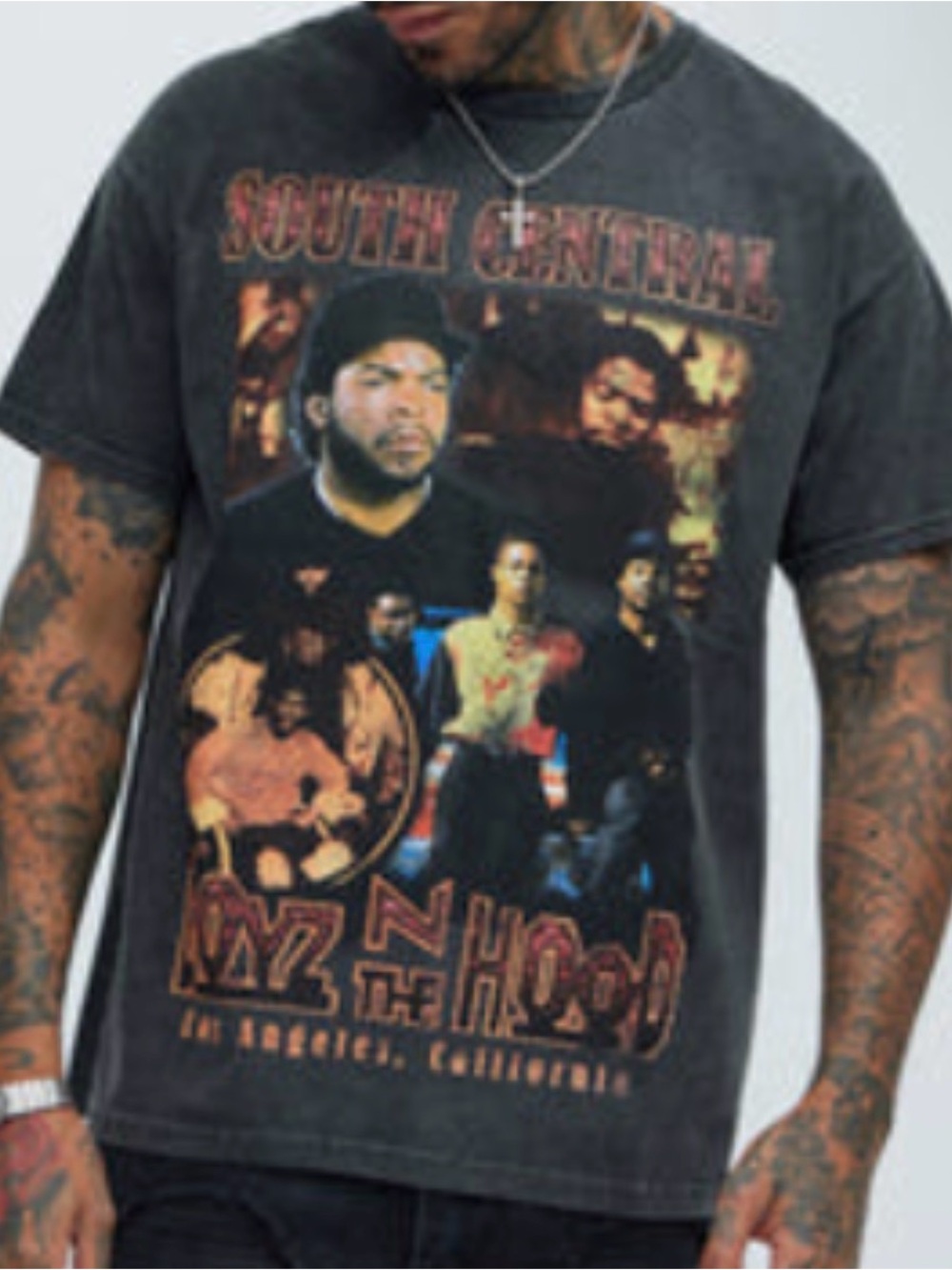 Fashion Nova Boyz N The Hood South Central LA Oversized Short Sleeve Tee Graphic